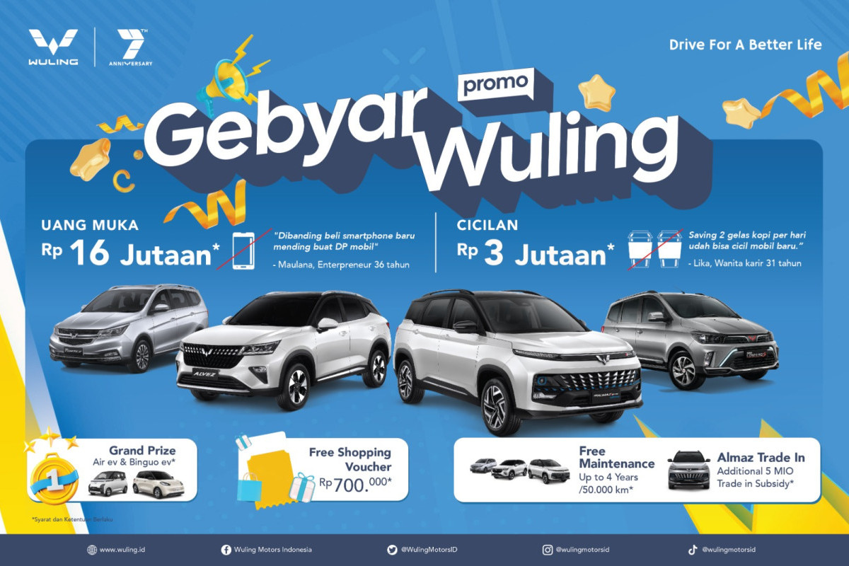 Rayakan HUT ke-7 Wuling Bertabur Pesona Dengan Beragam Promo dan Hadiah