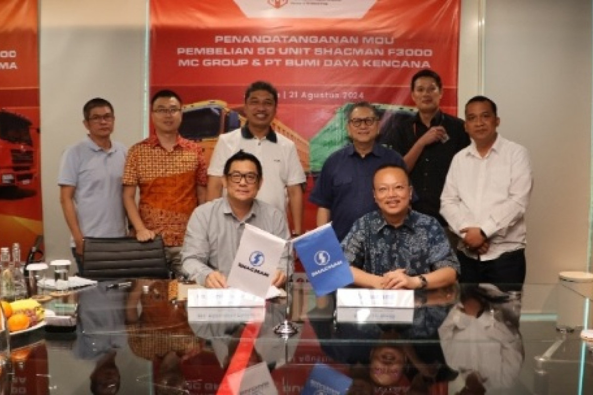 MC Group Tandatangani Dua Nota Kesepahaman (MOU) Sekaligus Untuk  Penjualan 550 Unit Truck Shacman