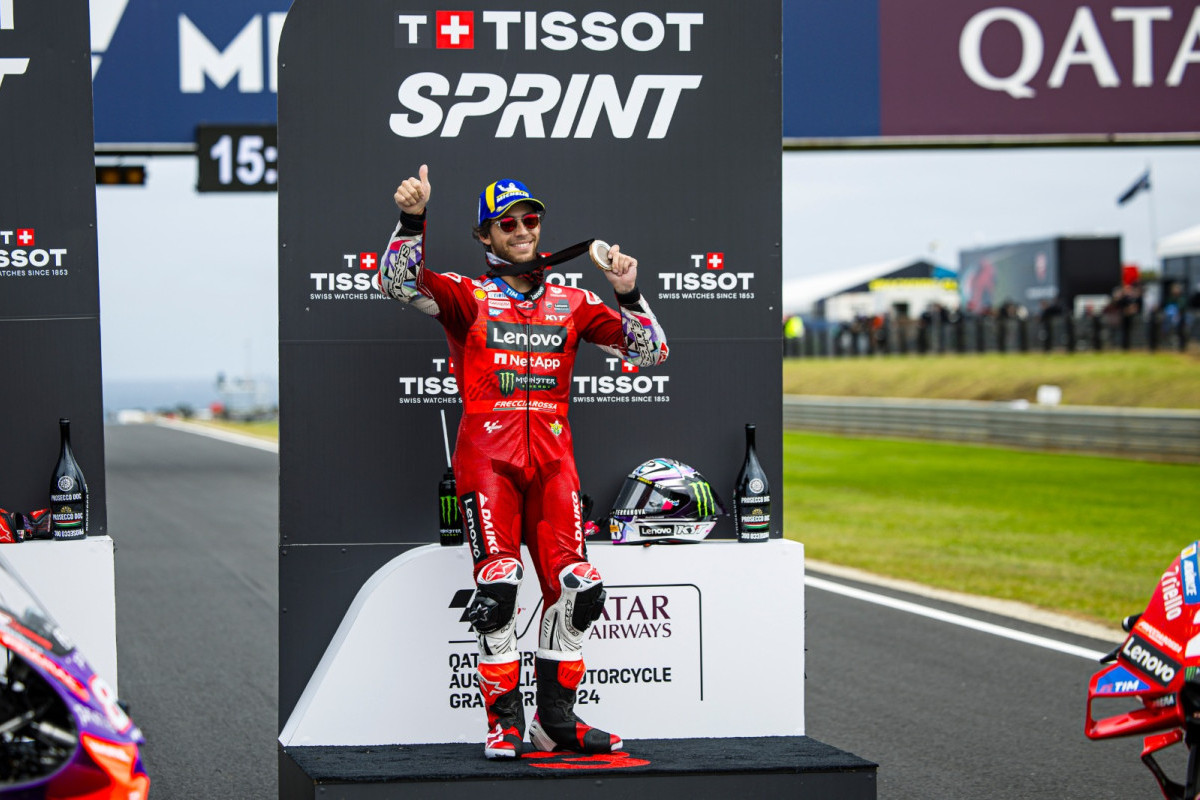 Ducati Lenovo naik podium di GP Australia 2024