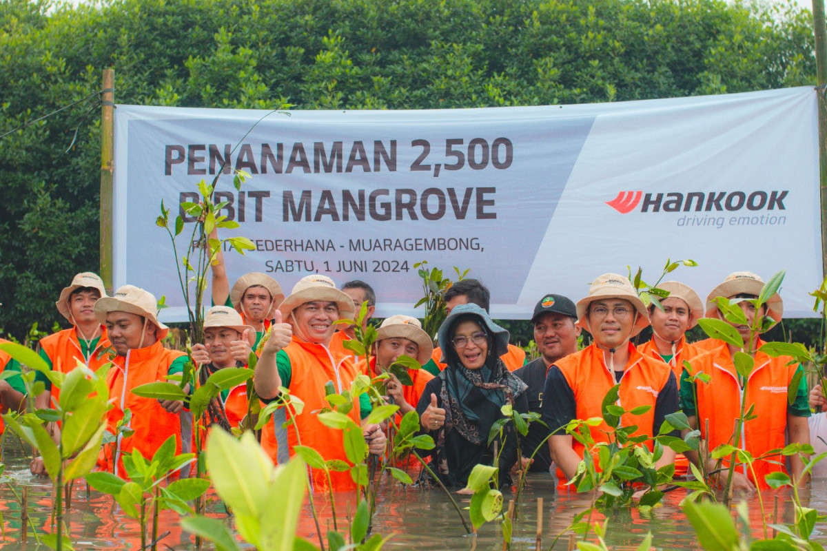 Peringati Hari Lingkungan Hidup Sedunia, Hankook Tire Tanam 2.500 Bibit Mangrove di Pesisir Muara Gembong